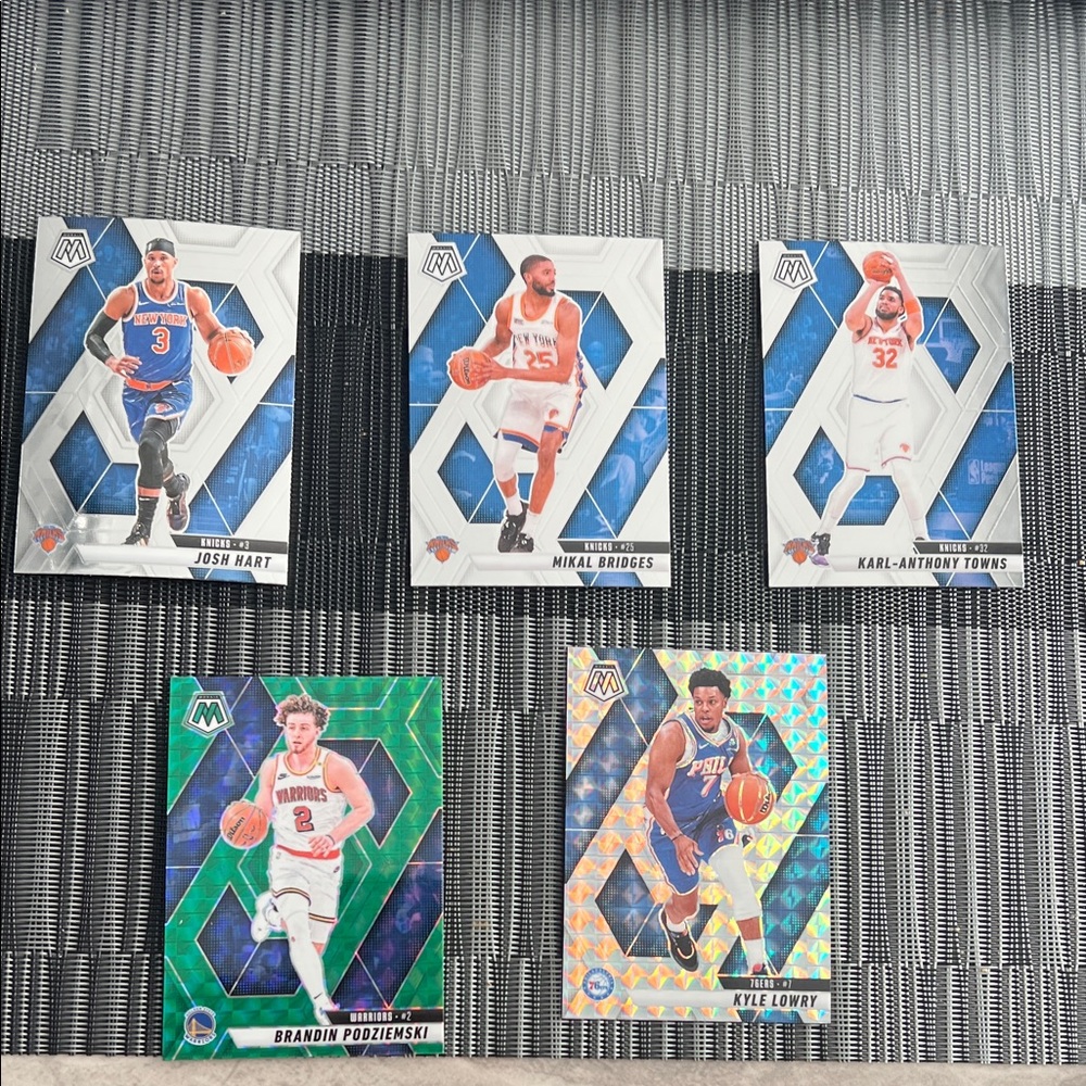 Mosaic Basketball Trading Cards - Blue and Silver